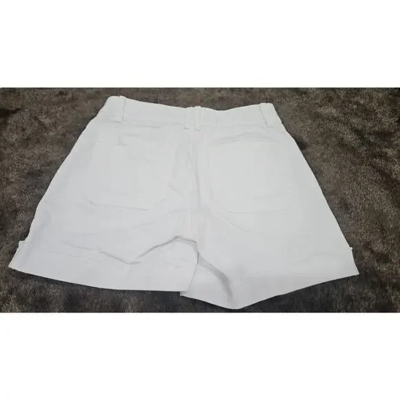 Democracy Women's White Shorts Size 4 Mid Rise Stretch - Picture 4 of 5